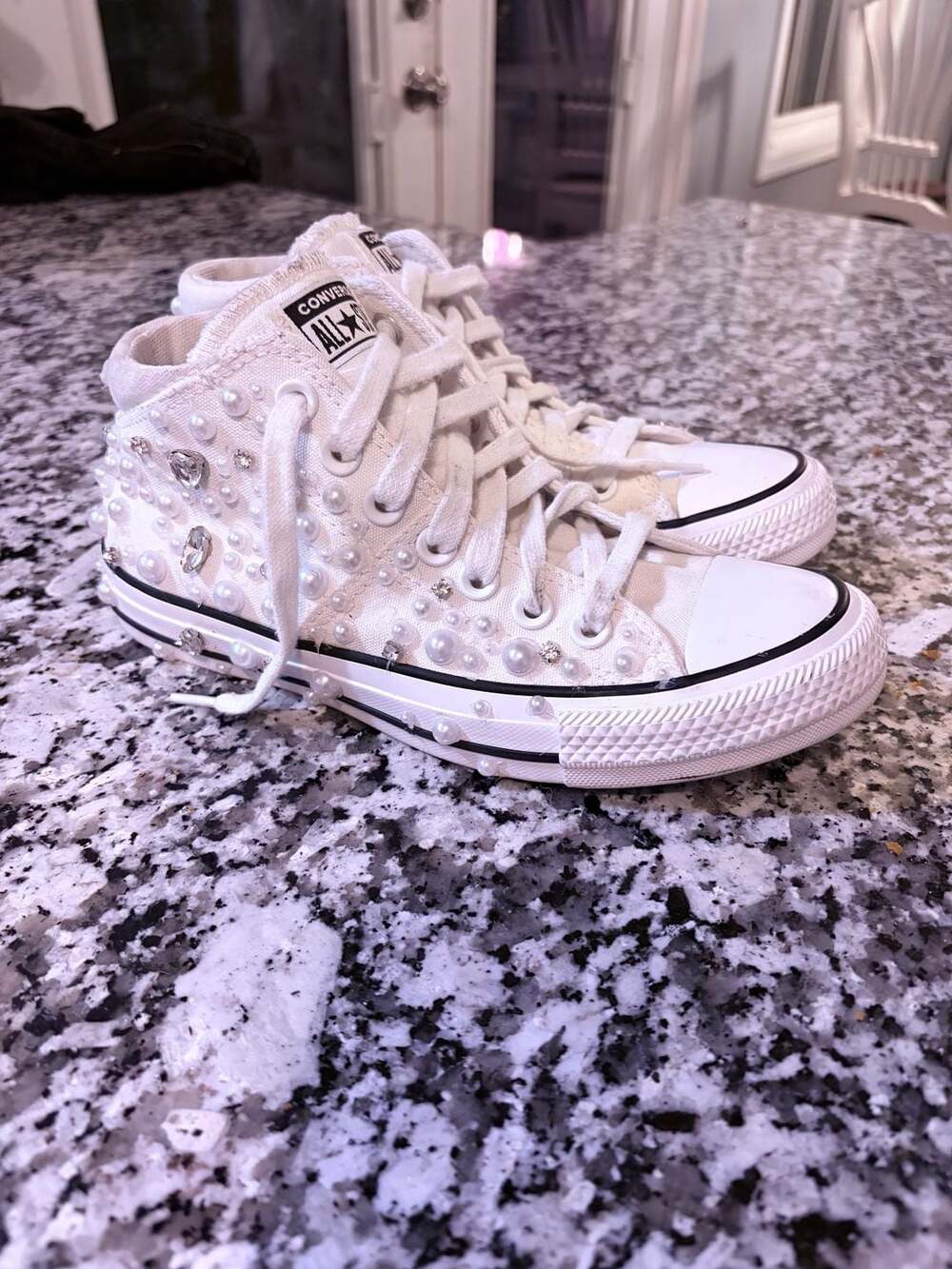 Converse Chuck Taylor All Star High Top Sneaker with Custom bling Embellishment